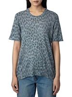 Ida Leopard Cashmere Tee