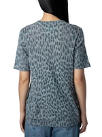 Ida Leopard Cashmere Tee