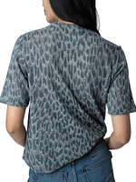 Ida Leopard Cashmere Tee