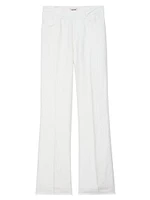 Pistol Linen-Blend Straight-Leg Pants