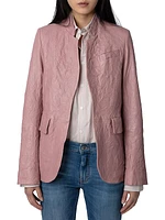 Very Cuir Froisse Textured Leather Jacket