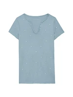 Cotton Crystal-Embellished T-Shirt