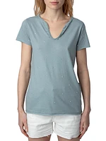 Cotton Crystal-Embellished T-Shirt