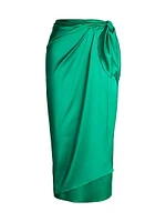 Danyelle Stretch Silk Midi-Skirt