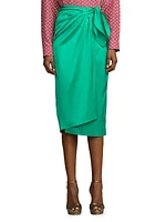 Danyelle Stretch Silk Midi-Skirt