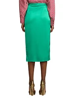 Danyelle Stretch Silk Midi-Skirt