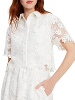 Floral Lace Crop Shirt