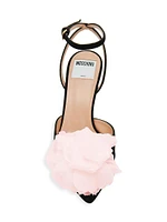 Cloud 50MM Suede Floral-Embellished Ankle-Strap Pumps