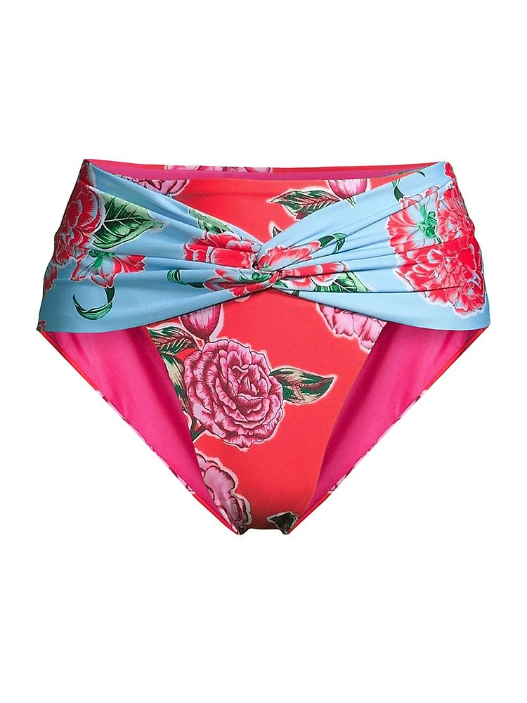 Fiorever Darcy Floral High-Rise Bikini Bottom