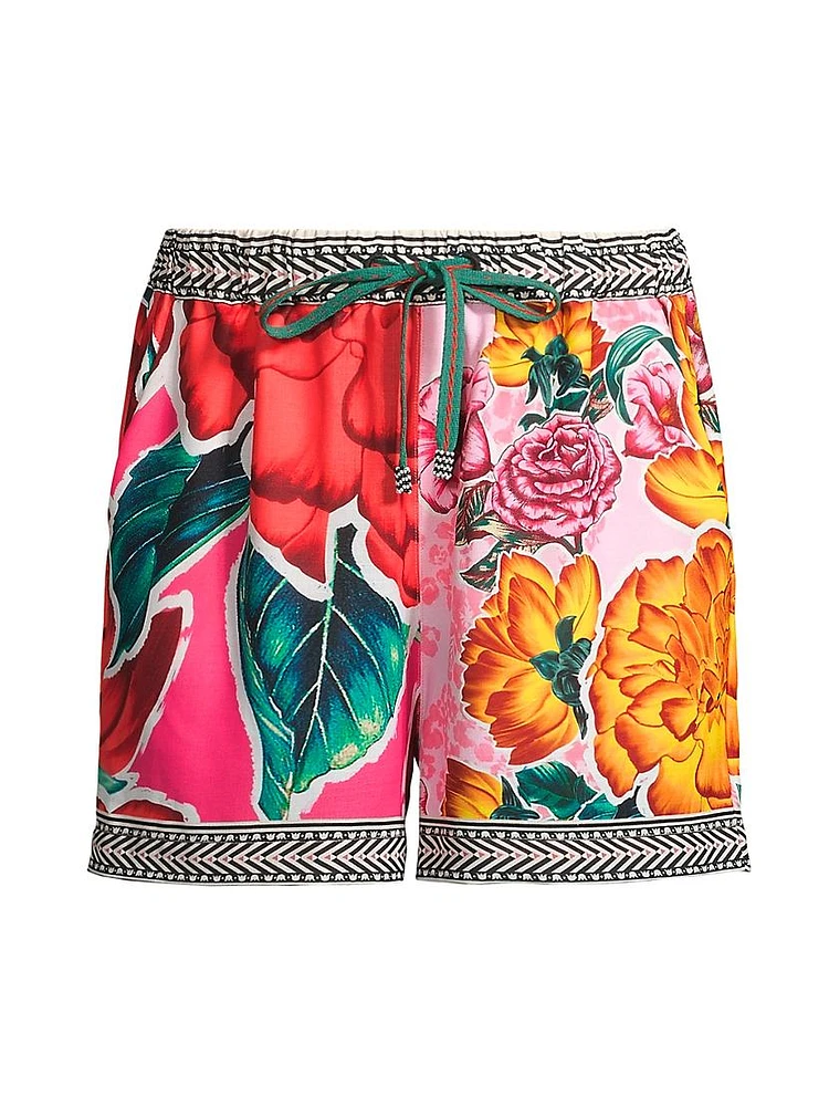 Fiorever Watts High-Rise Floral Shorts