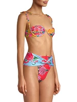 Fiorever Donna Floral Underwire Bikini Top