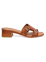 35MM Leather Monk-Stap Mules