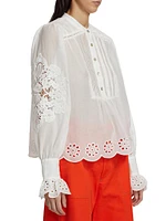 Cotton Peasant Blouse