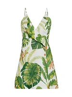 Tropical Forest Ruffle Minidress