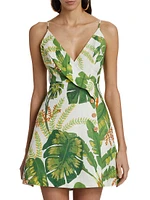 Tropical Forest Ruffle Minidress