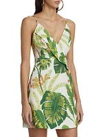 Tropical Forest Ruffle Minidress