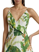 Tropical Forest Ruffle Minidress