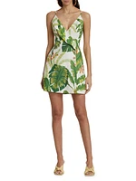 Tropical Forest Ruffle Minidress