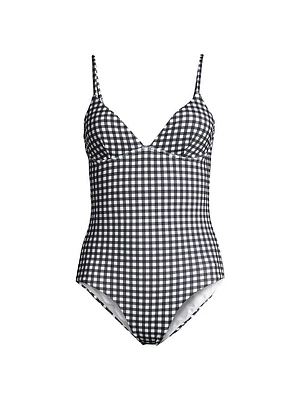 Gingham Underwire One-Piece Swimsuit