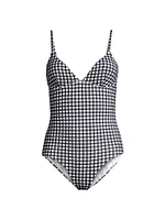 Gingham Underwire One-Piece Swimsuit