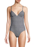 Gingham Underwire One-Piece Swimsuit