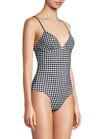 Gingham Underwire One-Piece Swimsuit