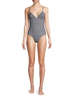 Gingham Underwire One-Piece Swimsuit