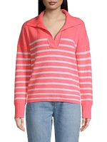 Striped Rib-Knit Cashmere Sweater