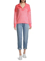 Striped Rib-Knit Cashmere Sweater