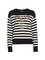 Paris Love Stripe Sweater