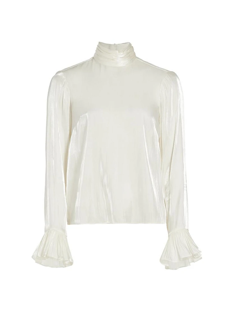 Turner Satin Turtleneck Top