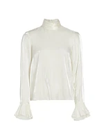 Turner Satin Turtleneck Top