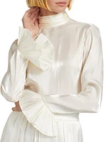 Turner Satin Turtleneck Top