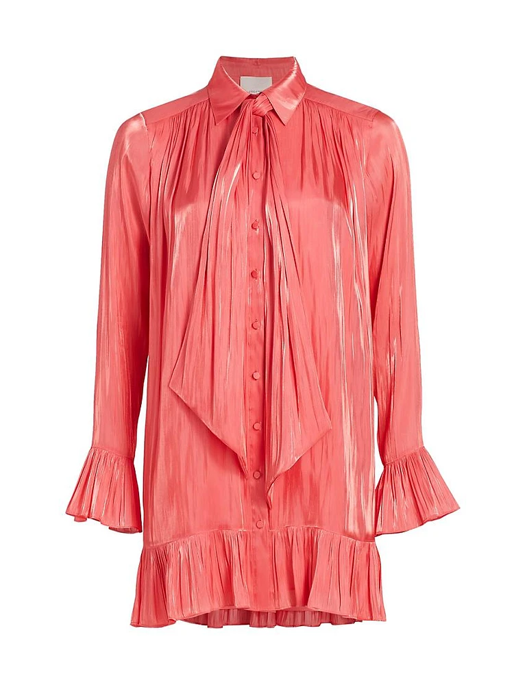 Iva Satin Shirtdress