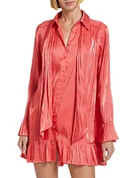 Iva Satin Shirtdress