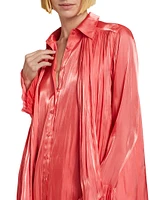 Iva Satin Shirtdress