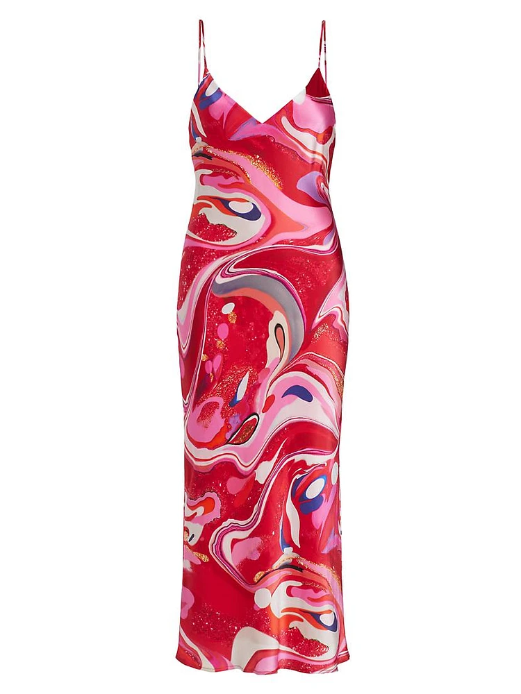 Seridie Swirl Silk Slipdress