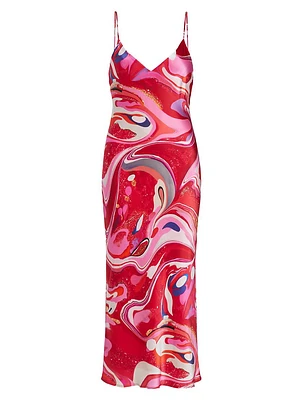 Seridie Swirl Silk Slipdress