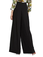 Nova Pleat Straight-Leg Pants