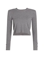 Sky Crewneck Crop Sweater