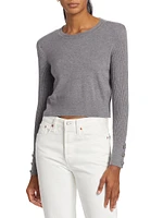 Sky Crewneck Crop Sweater