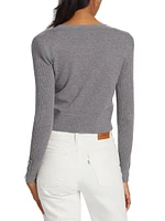 Sky Crewneck Crop Sweater