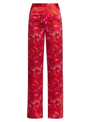 Livvy Butterfly Silk Pants