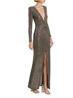 Rosetta Metallic Maxi Dress