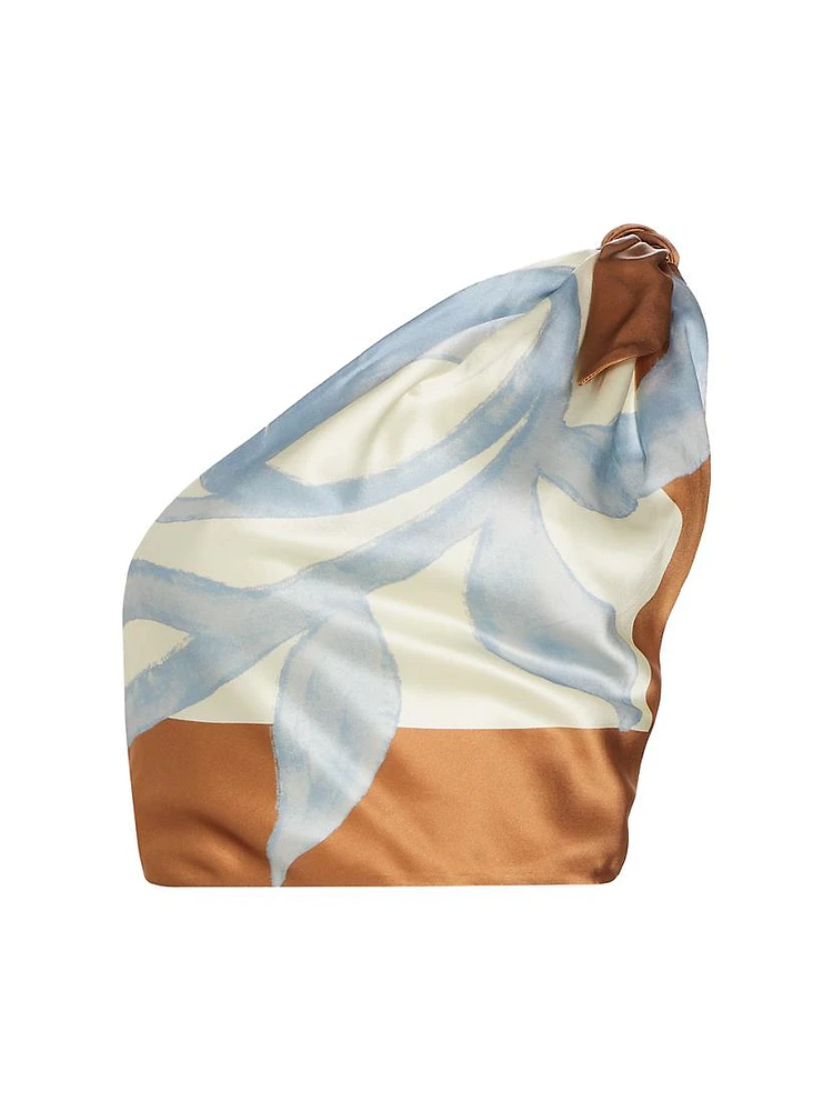 Sorrento Silk Colorblocked Scarf Top