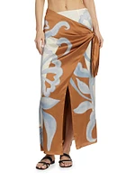 Sorrento Silk Wrap Midi-Skirt