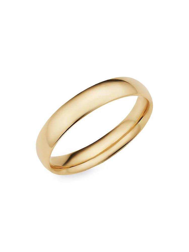 14K Yellow Gold Forever Band Bold Ring