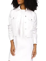 Cotton-Blend Crop Jacket