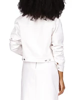 Cotton-Blend Crop Jacket