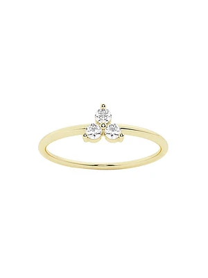 Romancing 14K Yellow Gold & 0.09 TCW Lab-Grown Diamond Ring